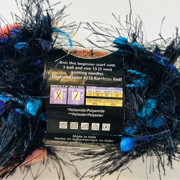 12 skeins yarn Lion Brand discontinued Fancy Fur eyelash stained glass color - Picture 3 of 6